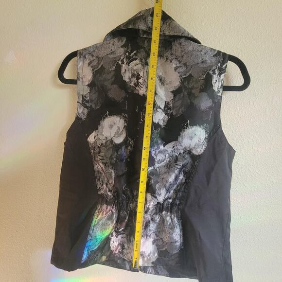 Size Small Christopher Banks Black Vest w/ Slight Shimmer gray - Picture 7 of 7